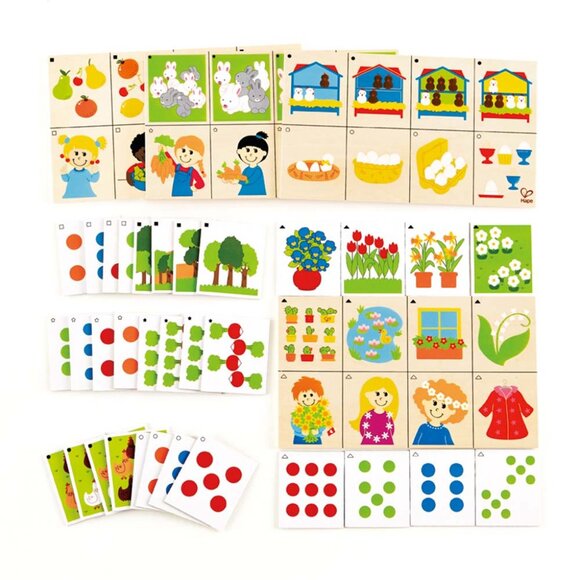 New in Box Hape Wooden Card Game- Theme Count Kid's Math Skills - Picture 4 of 12